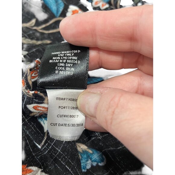 Torrid Floral Maxi Kimono Cardigan Black Size 3/4 Boho Fall Hippie Festival Cute - Picture 5 of 12